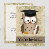 Cute Wise Owl Afstuderen Kaart (Voorkant / Achterkant)