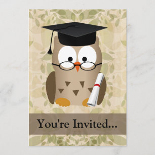 Cute Wise Owl Afstuderen Kaart