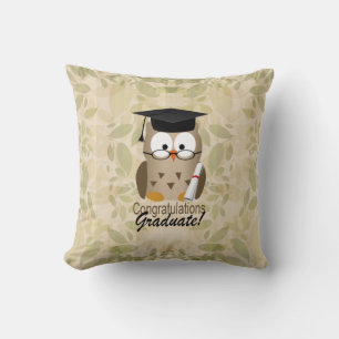 Cute Wise Owl Afstuderen Kussen