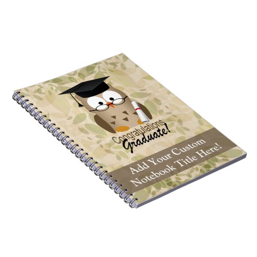 Cute Wise Owl Afstuderen Notitieboek (Rechterzijde)