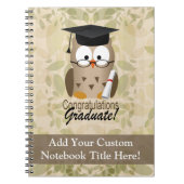 Cute Wise Owl Afstuderen Notitieboek (Voorkant)