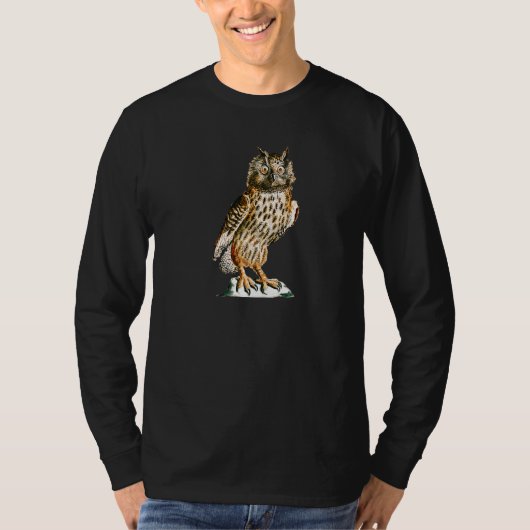 Cute Wise Owl Lovers Wildlife Girl Woman Novelty T-shirt (Voorkant)