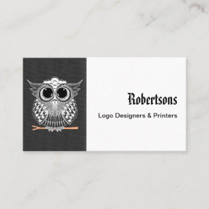 Cute Wise Owl Mandala Doodle Henna Pattern Visitekaartje