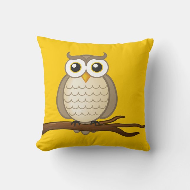 Cute Wise Owl Sierkussen (Voorkant)