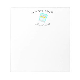 Cute wiskunde docent gift briefpapier notitieblok