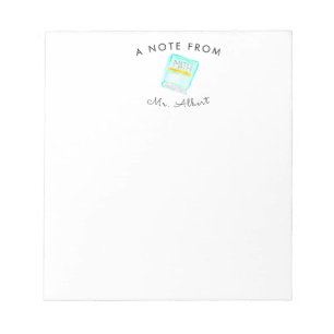 Cute wiskunde docent gift briefpapier notitieblok