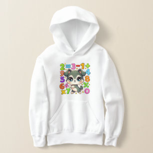 Cute Wiskunde Kitten Nummers Hoodie voor Kinderen
