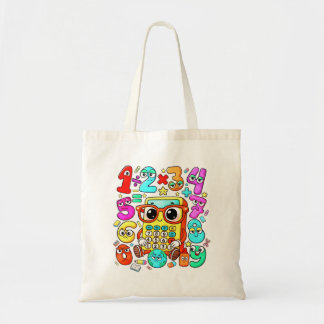 Cute Wiskunde Nummers Boodschappentas voor School Tote Bag