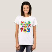 Cute Wiskunde Nummers Monsters Cartoon T-shirt Kin (Voorkant volledig)