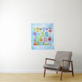 Cute Wiskunde Nummers Stad Poster voor Kinderen Wandkleed (In situ)