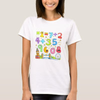 Cute Wiskunde Nummers Vergelijkingen T-shirt voor