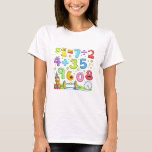 Cute Wiskunde Nummers Vergelijkingen T-shirt voor 