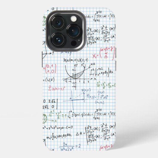 Cute Wiskunde Pattern iPhone Hoesje (Achterkant)