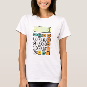Cute Wiskunde Rekenmachine T-shirt voor Kinderen S