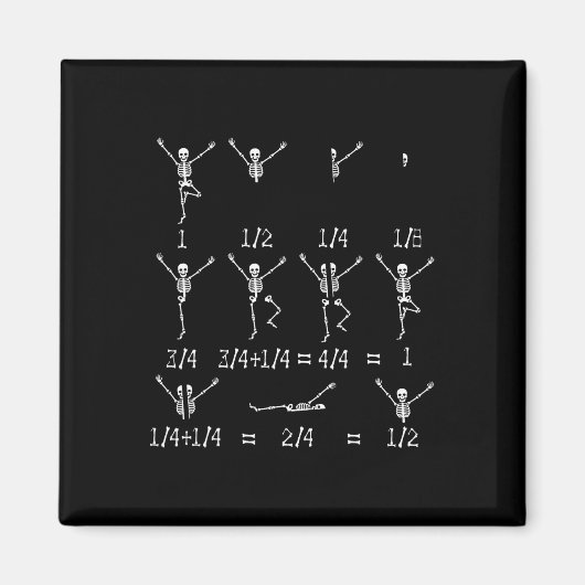 Cute Wiskunde Teacher Equation Skeleton Wiskunde S Magneet (Voorkant)