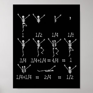 Cute Wiskunde Teacher Equation Skeleton Wiskunde S Poster