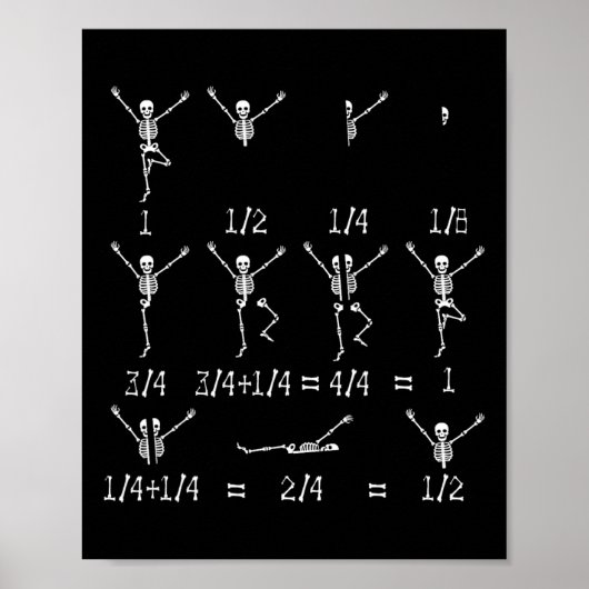 Cute Wiskunde Teacher Equation Skeleton Wiskunde S Poster (Voorkant)