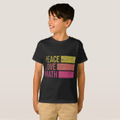 Cute Wiskunde Teacher Peace Love Wiskunde T-shirt (Voorkant volledig)