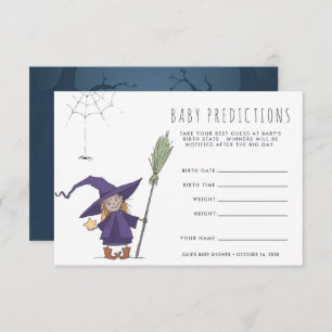 Cute Witch   Baby shower gaming Kaart