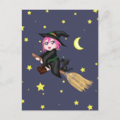 Cute Witch Briefkaart (Voorkant)