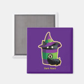 Cute Witch Coffee Black Cat Magneet (Voorkant / Achterkant)