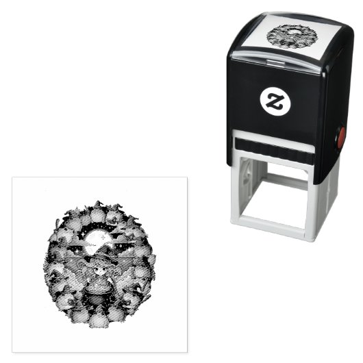 Cute Witch Creating Magical Moments With Toads Zelfinktende Stempel (In situ)