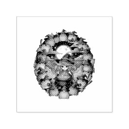 Cute Witch Creating Magical Moments With Toads Zelfinktende Stempel