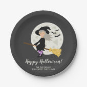 Cute Witch en Halloween Event Text Papieren Bordje (Voorkant)