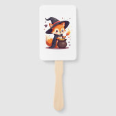 Cute Witch Fox � Magical Halloween Animal Tee Handwaaier (Voorkant)