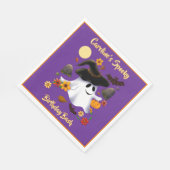 Cute witch ghost trick or treat cemetery servet (Hoek)