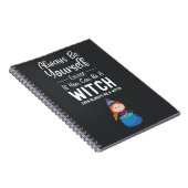 Cute Witch Gifts Funny Typography Humor Quote Notitieboek (Rechterzijde)