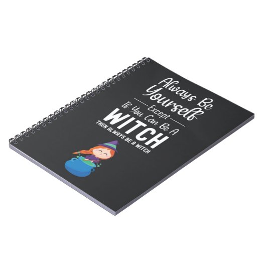 Cute Witch Gifts Funny Typography Humor Quote Notitieboek (Linkerzijde)