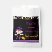 Cute Witch Halloween Costume Party Bedankzakje (Voorkant)
