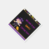 Cute Witch Halloween Costume Party Servet (Hoek)