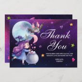 Cute Witch Halloween - Hartelijk dank Bedankkaart (Voorkant / Achterkant)