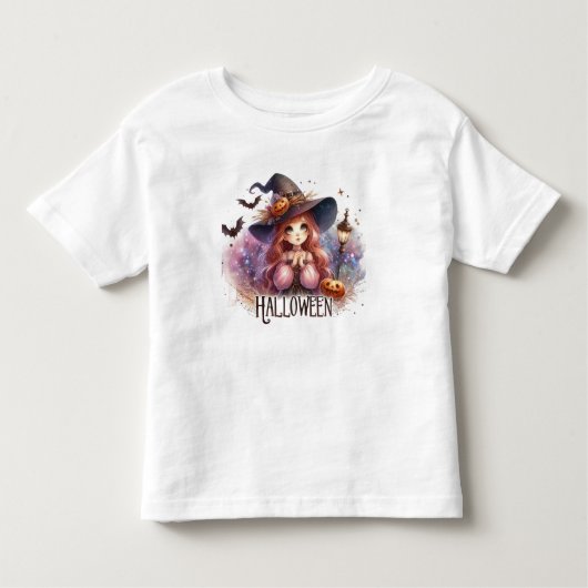 Cute Witch Halloween Kinder Shirts (Voorkant)