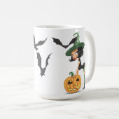 Cute Witch Halloween Koffiemok (Voorkant rechts)