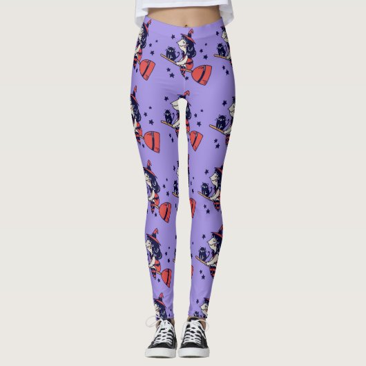 Cute Witch Halloween leggings (Voorkant)