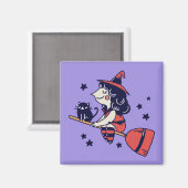 Cute Witch Halloween magnet (Voorkant / Achterkant)