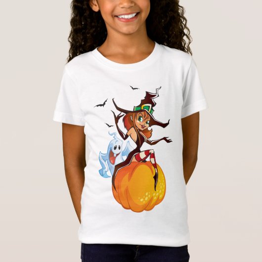 Cute Witch Halloween Shirt (Voorkant)