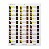 Cute Witch Halloween Snoep Pattern Custom Labels (Full Sheet)