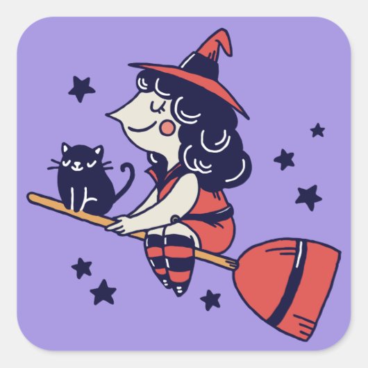 Cute Witch Halloween stickers (Voorkant)