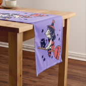 Cute Witch Halloween table runner Korte Tafelloper (Voorbeeld)