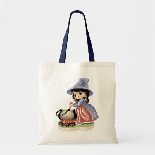 Cute Witch Halloween Trick or treat Bag Tote Bag (Voorkant)