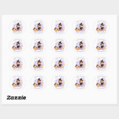 Cute Witch Happy Halloween Stickers (Vel)