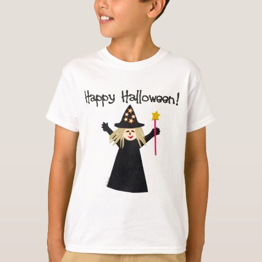 Cute Witch Happy Halloween T-shirt (Voorkant)
