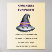 Cute Witch Hat Halloween Poster (Voorkant)