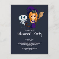 Cute Witch in het Paarse Pet Halloween Party