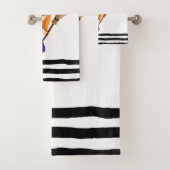 Cute Witch in Paars Pet Halloween Bad Handdoek (Insitu)