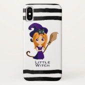 Cute Witch in Paars Pet Halloween Case-Mate iPhone Case (Achterkant)